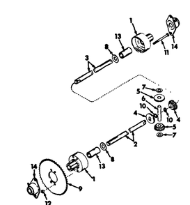 Rear Axle And Differential Diagram and Parts List for CADET85 (86-0340023U-0340025U-0340026U-0340029U-0340030U-0340032U-0340033U)(1975 & Since) Cub Cadet Lawn Tractor